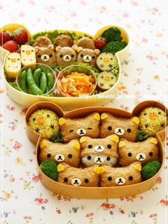 A picture of Bento with Rilakkuma Inari Sushi.