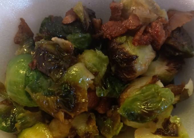 Roasted Bacon and Brussels Sprouts