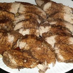 Balsamic pork medalions A picture of Balsamic pork medalions.