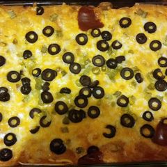 A picture of Freestyle chicken enchiladas.