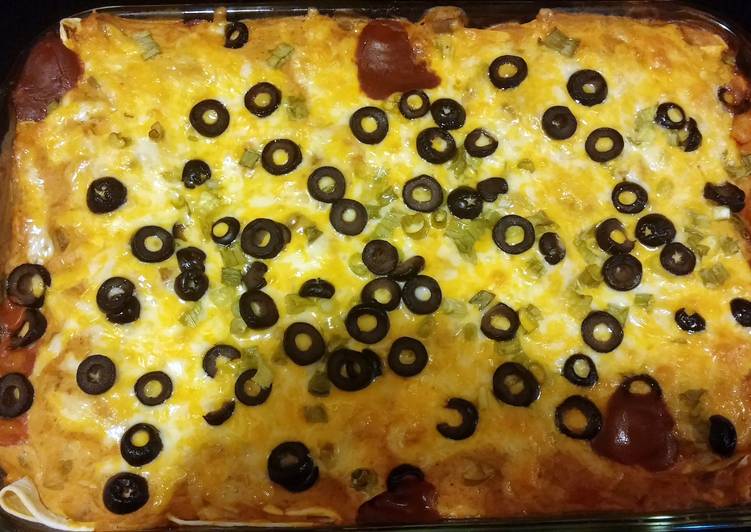 Freestyle chicken enchiladas