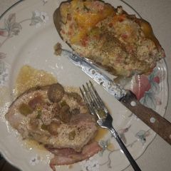 A picture of Stuffed pork loin.