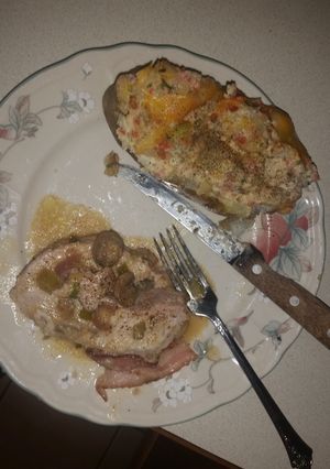 A picture of Stuffed pork loin.