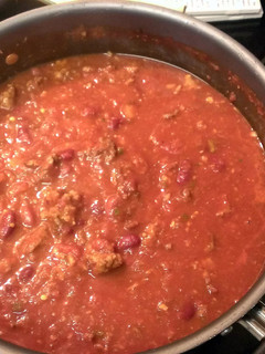 A picture of Beer & Italian Sausage Chili (Green's Meat Soup).