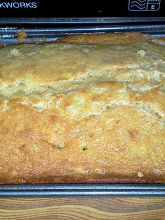 A picture of Banana condensed milk cake.