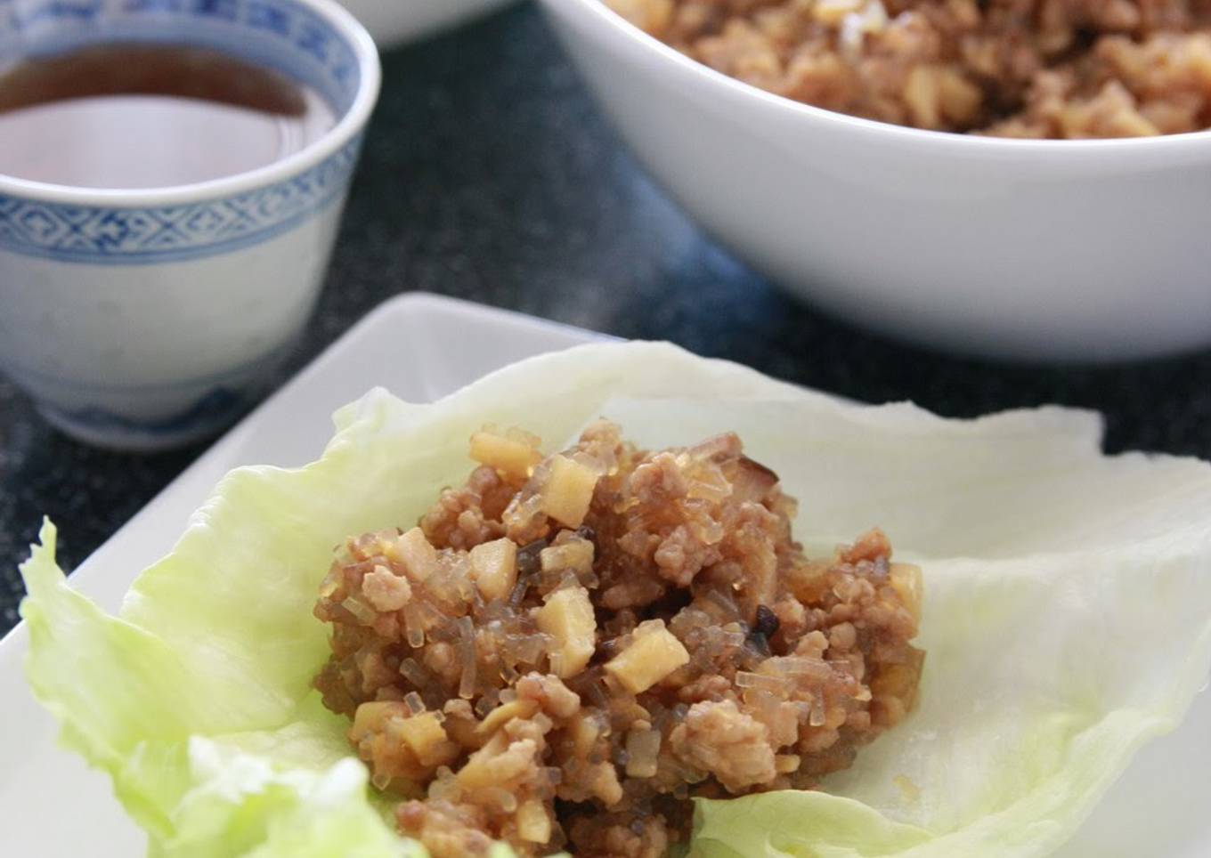 Minced Pork Lettuce Bowls