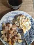 Maçã com canela e açúcar