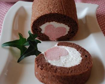 Without Fail Make Recipe Secret Heart Roll Cake Delicious Steady