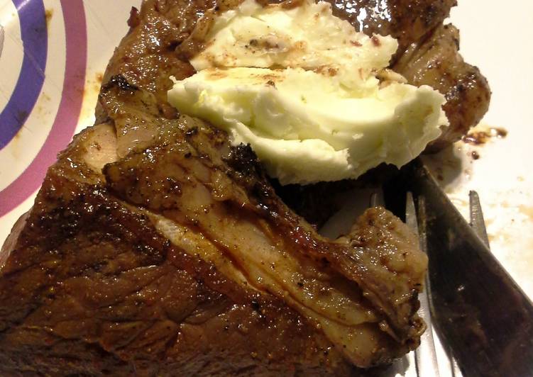 Easiest Way to Prepare Quick Grilled Chipotle-rubbed Steaks with Lime Butter