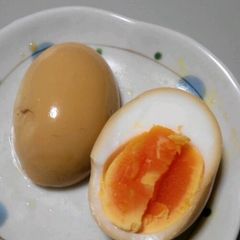 A picture of I Want To Eat Ramen Restaurant Style Ajitama (Marinated Boiled Eggs).
