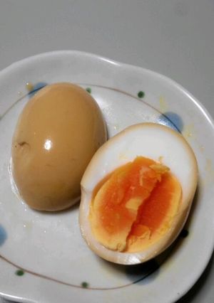 A picture of I Want To Eat Ramen Restaurant Style Ajitama (Marinated Boiled Eggs).
