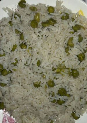 صورة لوصفة رز مع بازيلا