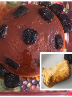 Una foto de Flan de queso
