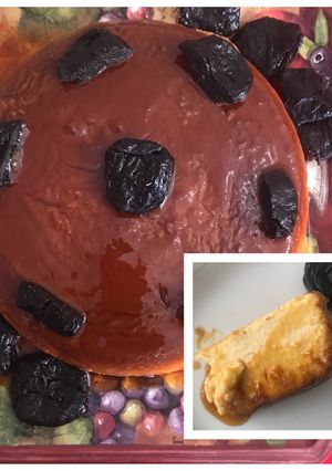 Una foto de Flan de queso