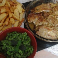 A picture of My Mustard & Apple Cider Pork Loin Chops 😀.