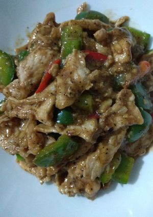 Foto resep Daging ayam saus lada hitam