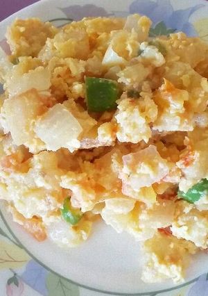Una foto de Papas con huevo / Desayuno