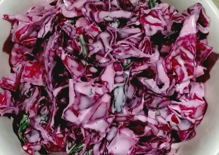 Simple Way to Prepare Any-night-of-the-week Cilantro Lime Red Cabbage Slaw
