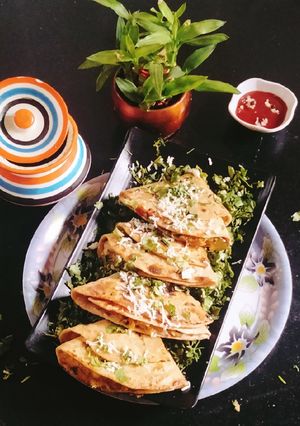 A picture of Paneer shawarma Tortilla wrap.