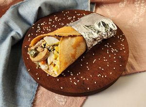 Una foto de 🌯🍆🧅 🍄‍🟫Burritos vegetarianos 🍄‍🟫🧅🍆🌯