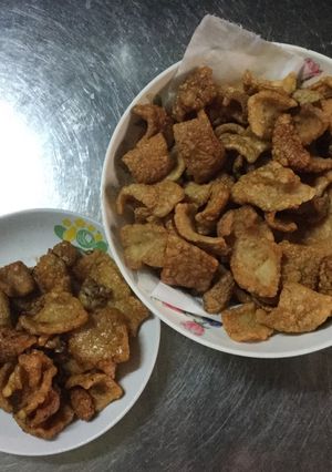 Hình của món Da heo chiên giòn.