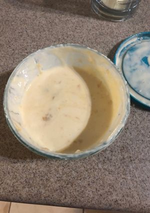 A picture of Sour cream fruit dip.