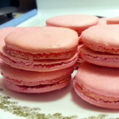 A picture of French Macarons.
