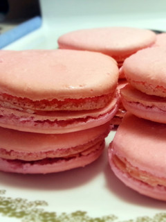 A picture of French Macarons.