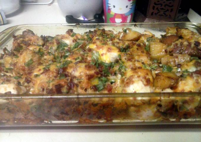 Simple Way to Prepare Any-night-of-the-week Loaded Potato and Chicken Casserole