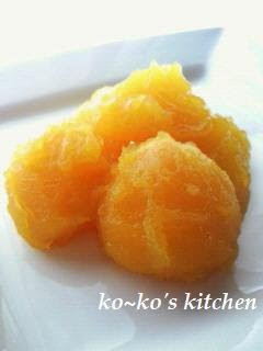 A picture of Our Family Version of Kuri Kinton (sweet potato puree with chestnuts) for Osechi.