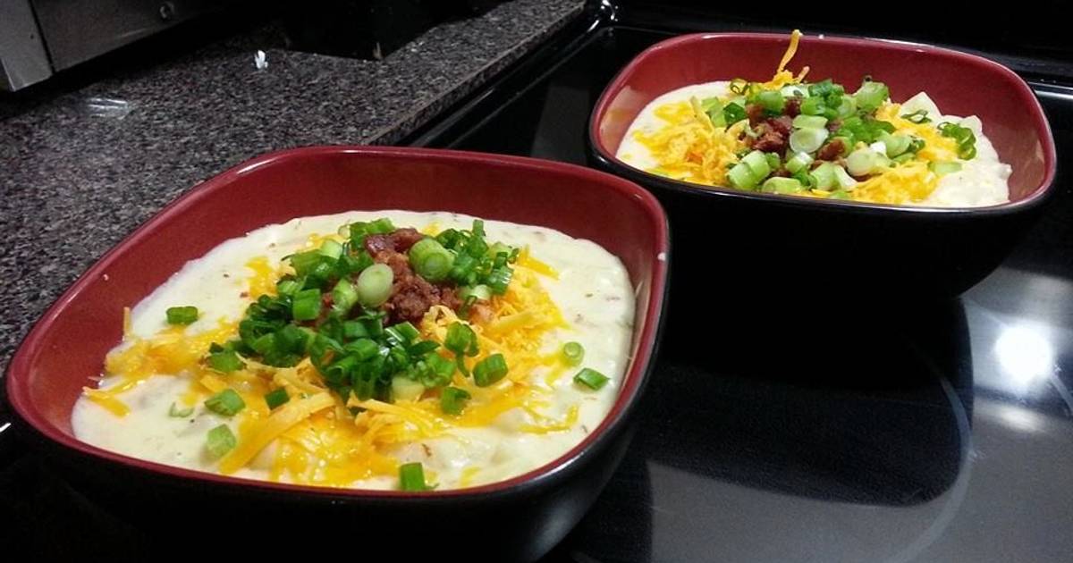 ULTIMATE Loaded Baked Potato Soup Recipe By Kellie Ro Cookpad   Photo 