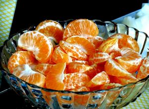 Una foto de Mandarinas a la vinagreta de chile