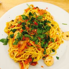 A picture of Chilli Prawn Linguine.