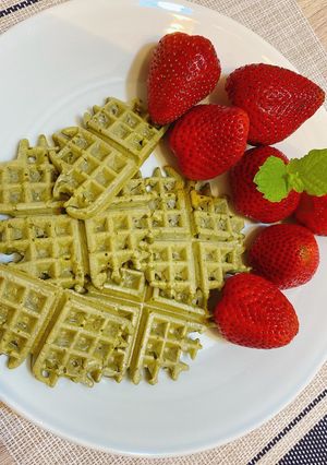 抹茶脆米waffle 的食譜成品照片