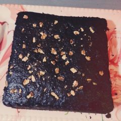 A picture of Rad's chocolate brownies.