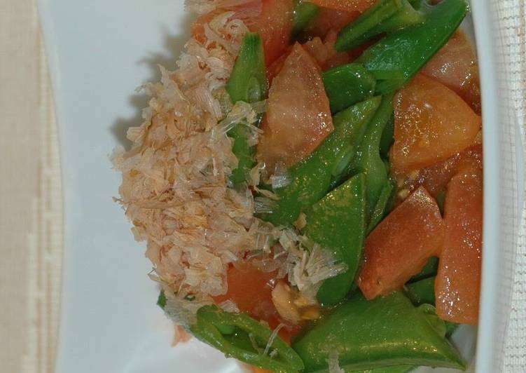 Recipe of Quick Snap Peas and Tomatoes with Yuzu Pepper