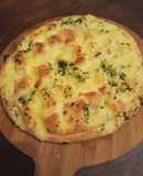 Pan de Ajo relleno de queso(y un truquito para tener siempre a mano perejil)