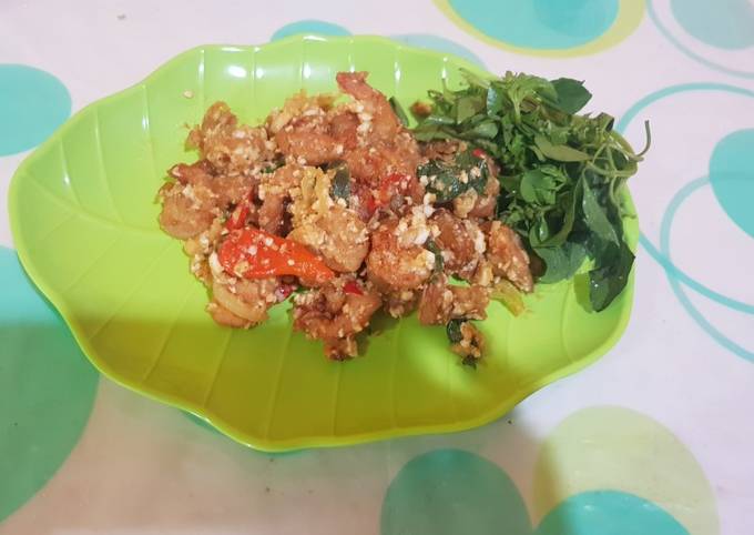 Udang Goreng Tepung Telur Asin