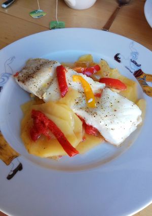 Una foto de Merluza al horno