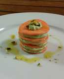 RAW SWEET POTATO and SPINACH STACK