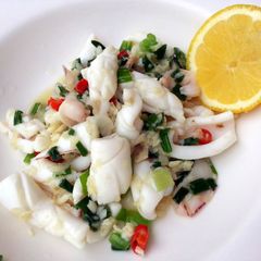 A picture of LG STIR FRY CALAMARI/ SQUID( ASIAN STYLE COOKING ).