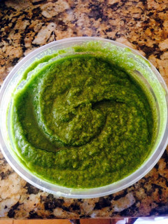 A picture of Basil Almond Pesto.