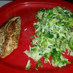 A picture of Brussel Sprout Cole Slaw.