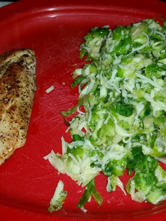A picture of Brussel Sprout Cole Slaw.
