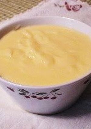 A picture of Versatile Yogurt Cream in a Microwave.