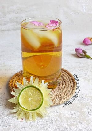 عکسی از دستور شربت لیمو و گلاب 🌸