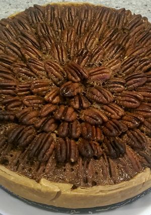 A picture of Bourbon Pecan Pie.