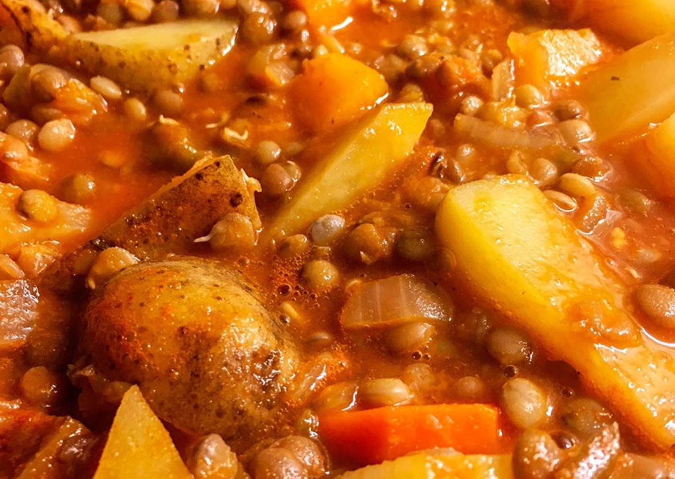 Guiso de lentejas vegetariano/vegano 💚