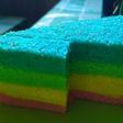 Steamed rainbow cake / bolu pelangi kukus