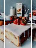 Bizcocho de nata montada🍦y fresas🍓!